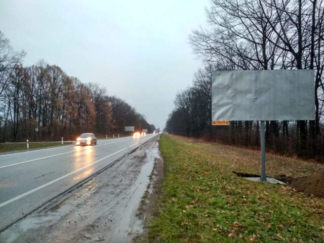 Щит 6x3,  а/д М06 Київ Чоп 609+150 км Ліворуч Вїзд в  м.Стрий перед постом Поліції