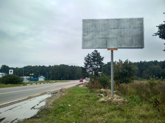 Щит 6x3,  а/д Західний Обхід м.Львова 0+400 Праворуч смт.Рясне Руське, біля АЗС Сокар